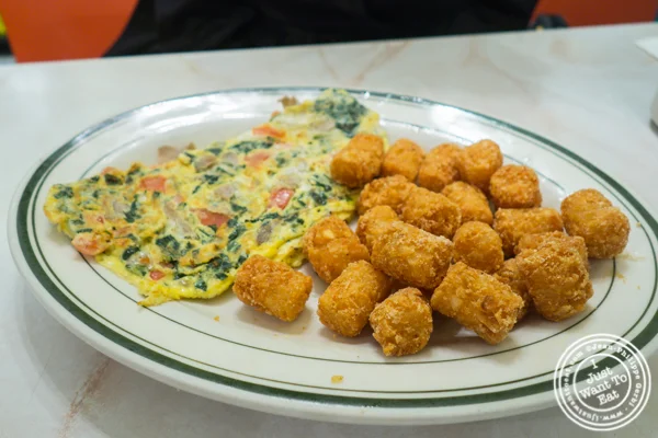 Omelet at Spa Diner in Hoboken, NJ
