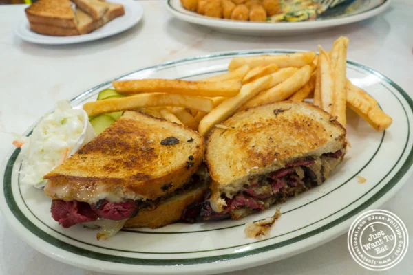 Pastrami reuben at Spa Diner in Hoboken, NJ
