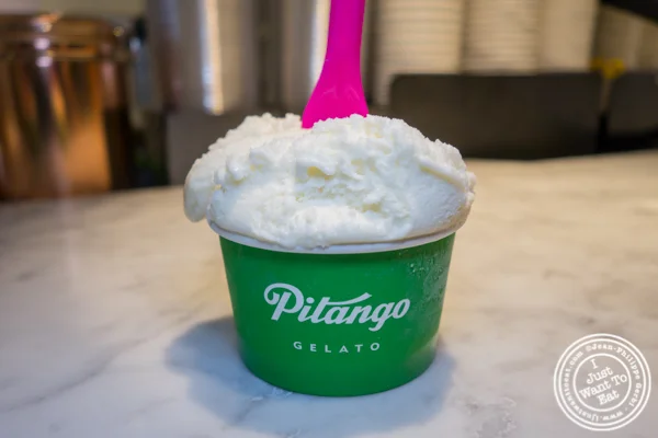 Coconut gelato at Pitango Gelato and Coffee in Washington DC