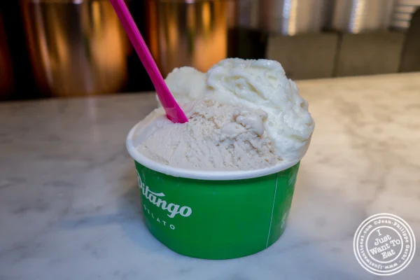 Hazelnut and fior di latte gelato at Pitango Gelato and Coffee in Washington DC