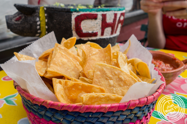 Tortilla chips at Charritos in Hoboken, NJ