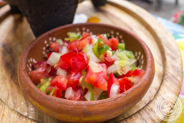 Pico de gallo at Charritos in Hoboken, NJ