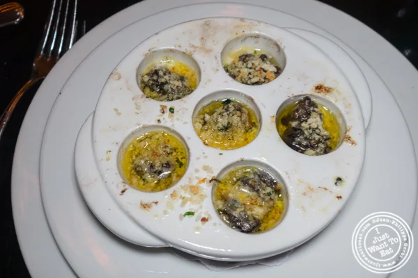Escargots at Marseille in Hell's Kitchen