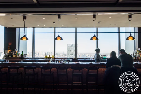 Bar area at Manhatta in NYC, NY
