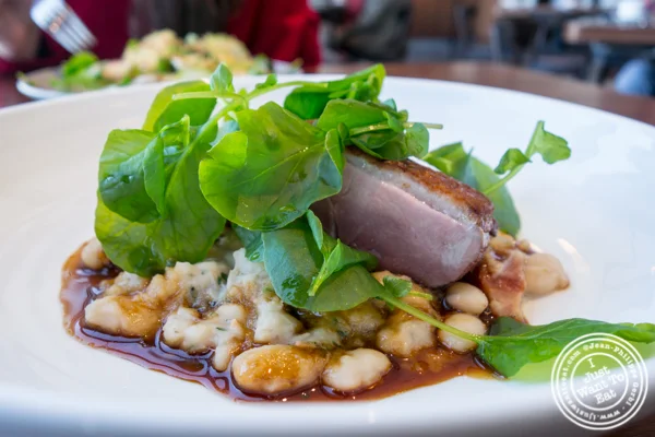 Duck confit at Manhatta in NYC, NY