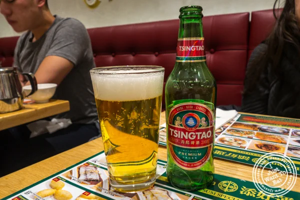 Tsingtao beer at Tim Ho Wan in Hell's Kitchen