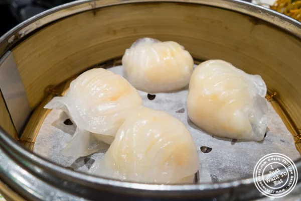 Har gow at Tim Ho Wan in Hell's Kitchen