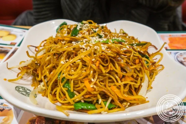 Pan fried noodles at Tim Ho Wan in Hell's Kitchen