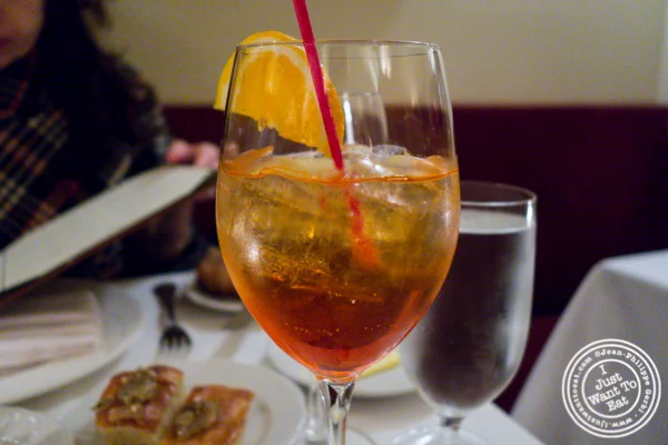 Aperol Spritz at Scalini Fedeli in TriBeCa