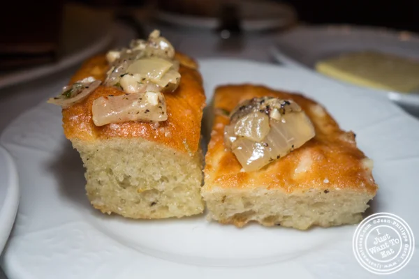 Focaccia bread at Scalini Fedeli in TriBeCa