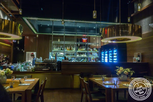 Open kitchen at L'Adresse near Bryant Park