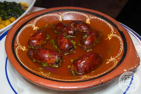 Chorizo en cerveza at Hoboken, NJ