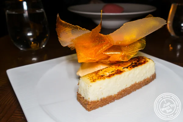Brown butter cheesecake at Batard in TriBeCa