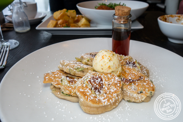 Zucchini pancakes at Dirt Candy in NYC, NY
