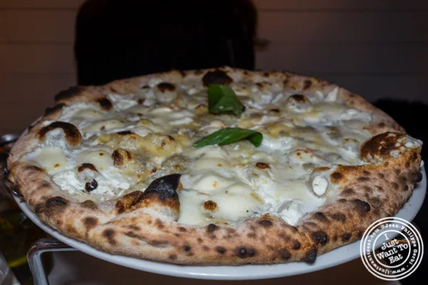 4 cheese pizza at Levante in LIC
