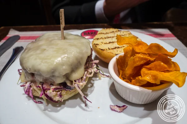 Jameson black barrel burger at Rare Bar and Grill in Chelsea