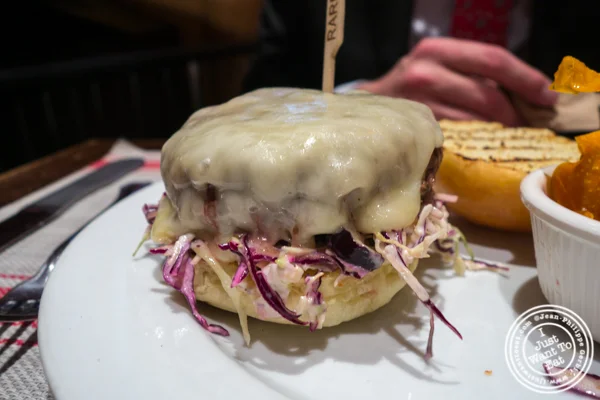 Jameson black barrel burger at Rare Bar and Grill in Chelsea