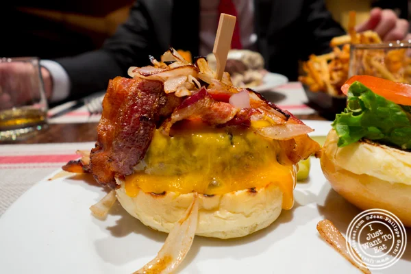 M&M burger at Rare Bar and Grill in Chelsea