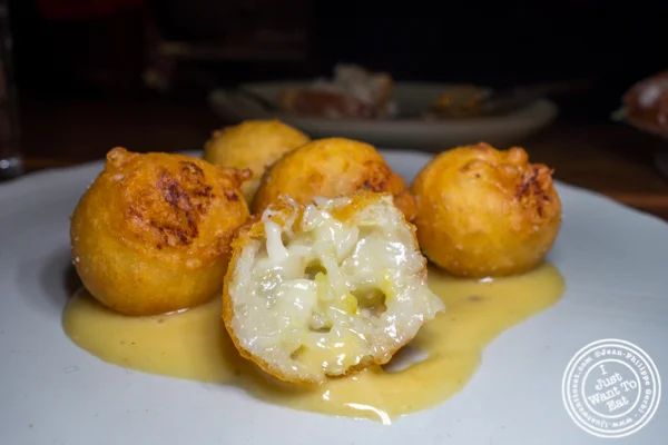 Potato and leek beignets at République in Los Angeles