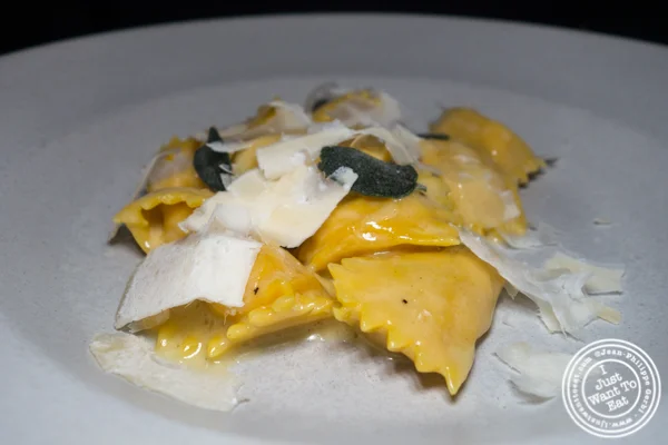 Butternut squash agnolotti at République in Los Angeles