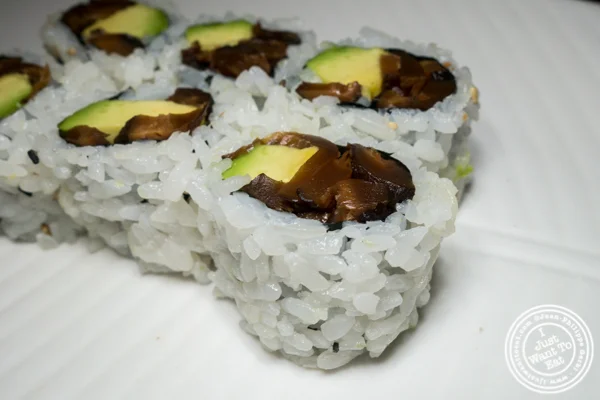 Shiitake avocado roll at Natsumi in Times Square