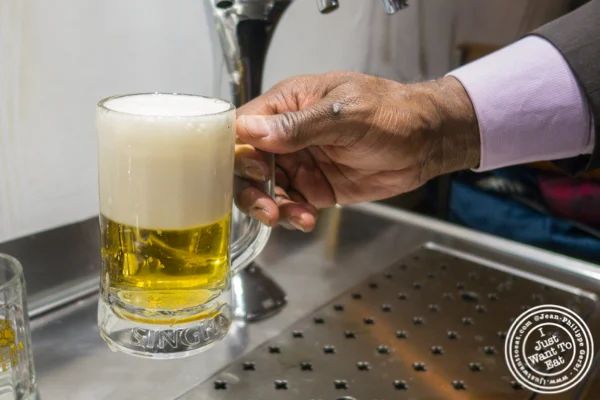 Beer on tap at Korean Crispy Chicken in Hell's Kitchen