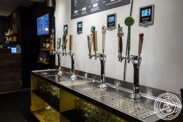 Self serving beer at Korean Crispy Chicken in Hell's Kitchen