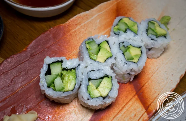 Avocado and cucumber roll at Mifune in NYC, NY