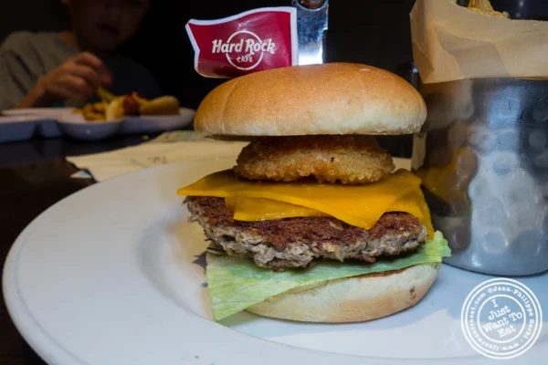 The Impossible burger at Hard Rock Café in Los Angeles