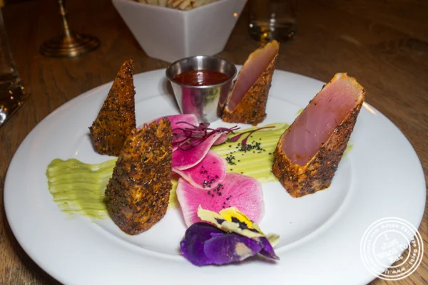 Ahi tuna crudo at Delphine in the W Hotel, Los Angeles