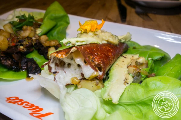 Verduras taco at Puesto at The Headquarters in San Diego