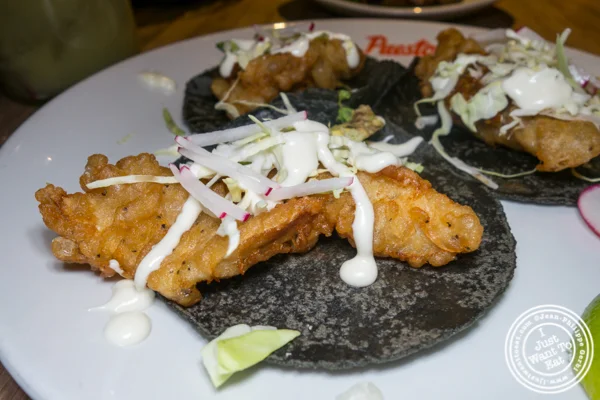 Baja fish tacos at Puesto at The Headquarters in San Diego