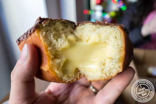Boston cream donut at Donut Bar in San Diego