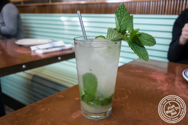Cucumber mint lemonade at Ironside Fish & Oysters in San Diego