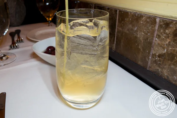 Madagascar vanilla house made soda at Esca in Hell's Kitchen