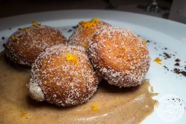 Ricotta bomboloni at Esca in Hell's Kitchen