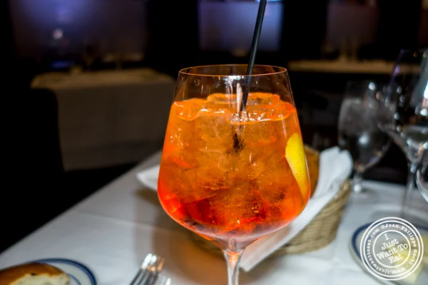 Aperol Spritz at Tuscany Steakhouse in NYC, NY