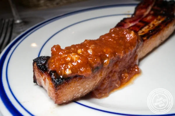 Canadian bacon at Tuscany Steakhouse in NYC, NY