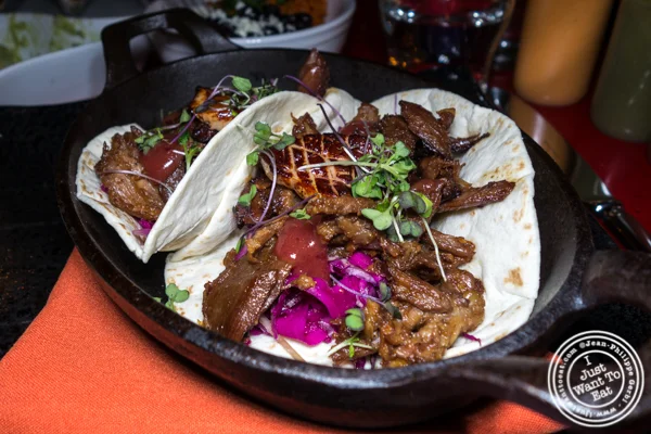 Peking duck tacos at Orale in Hoboken, NJ
