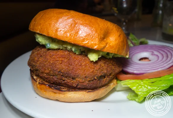 Veggie burger at Blend in Long Island City