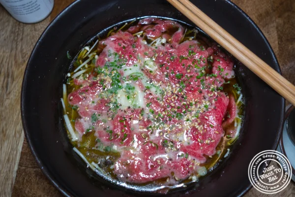 Wagyu ramyun at Jeju Noodle Bar in Greenwich Village