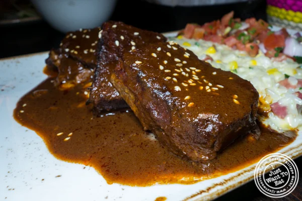 Ribs in mole sauce at Dos Caminos Times Square