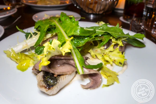 Tongue and mackerel salad at Frenchette in TriBeCa