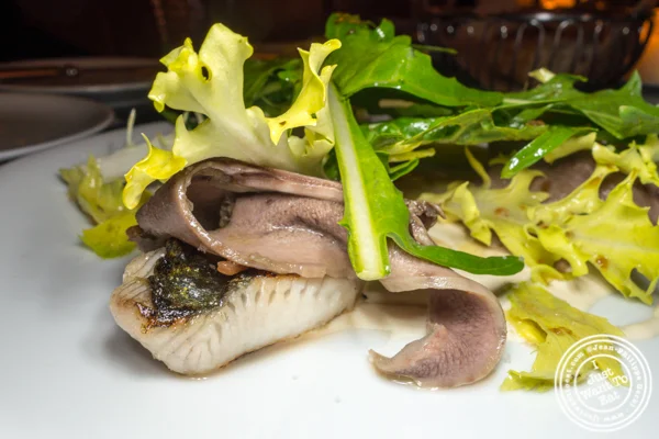 Tongue and mackerel salad at Frenchette in TriBeCa