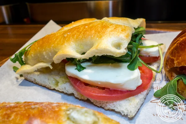 Caprese sandwich at Starbucks Reserve Roastery in NYC, NY