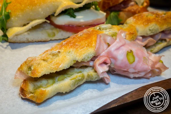 Mortadella sandwich at Starbucks Reserve Roastery in NYC, NY