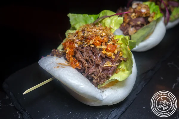 Beef cheek buns at Valerie in NYC. NY