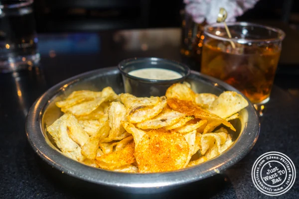 Potato chips at Proper West in NYC, NY