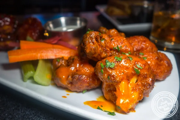 Nashville hot sauce tempura cauliflower at Proper West in NYC, NY