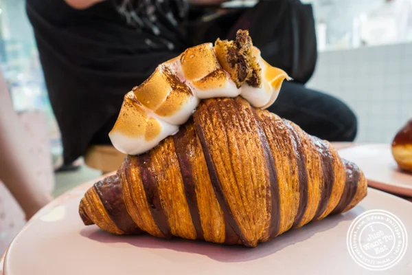 Chocolate chip cookie croissant at Supermoon Bakehouse in NYC, NY